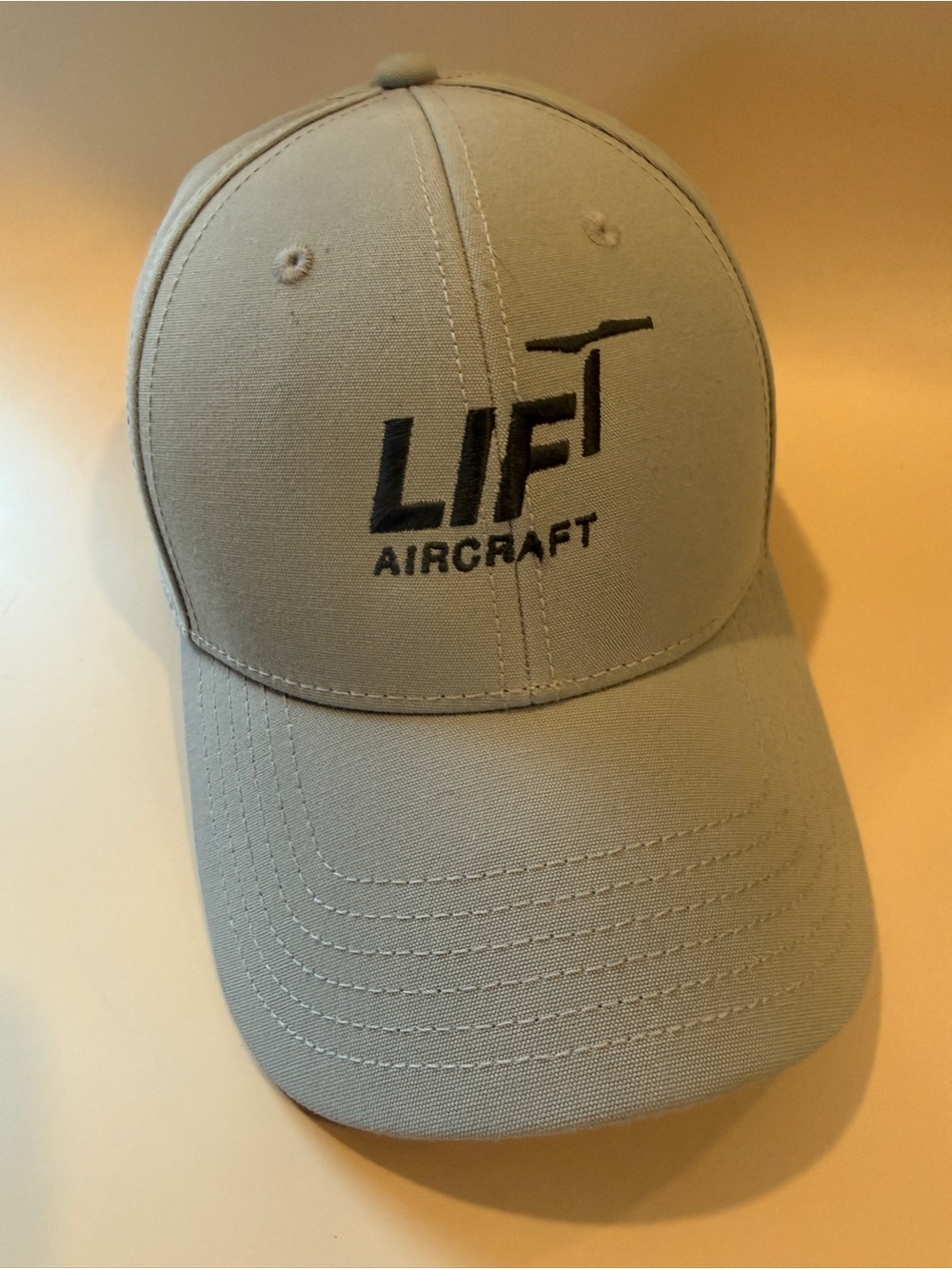 LIFT Aircraft + North Face Embroidered Baseball Cap - Light Gray